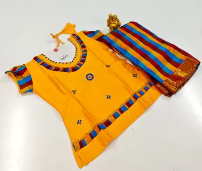 Princess Charm Embroidered Pattu Pavadai Set